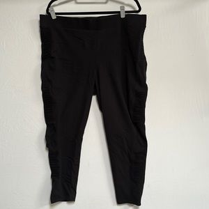 Torrid legging women's 4x moto legging with side ribbing black